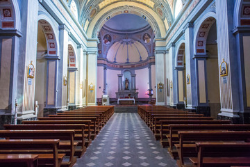Fototapeta na wymiar Interno Chiesa San Giorgio - Tresnuraghes - Sassari- Sardegna