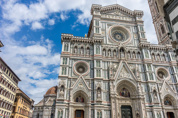 Fototapeta premium Cathedral Santa Maria del Fiore with magnificent Renaissance dome designed by Filippo Brunelleschi in Florence, Italy
