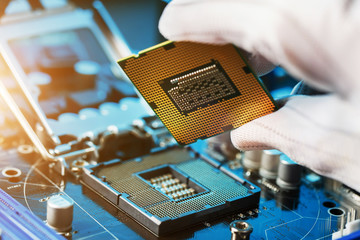 Electronic engineer of computer technology. Maintenance computer cpu hardware upgrade of...