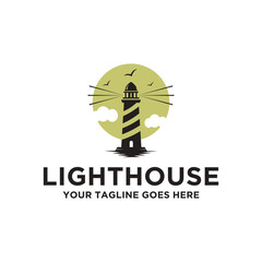 sea, symbol, lighthouse, light, icon, nautical, logo, ocean, design, tower, business, water, illustration, vector, wave, emblem, beacon, sign, building, house, background, searchlight, travel, isolate