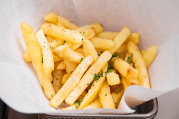  Pile of a potato french fries