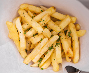  Pile of a potato french fries