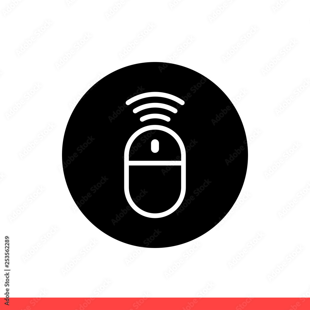 Poster mouse vector icon, computer device symbol. simple, flat design for web or mobile app