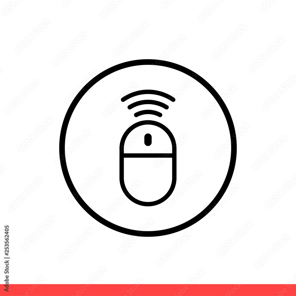 Poster mouse vector icon, computer device symbol. simple, flat design for web or mobile app