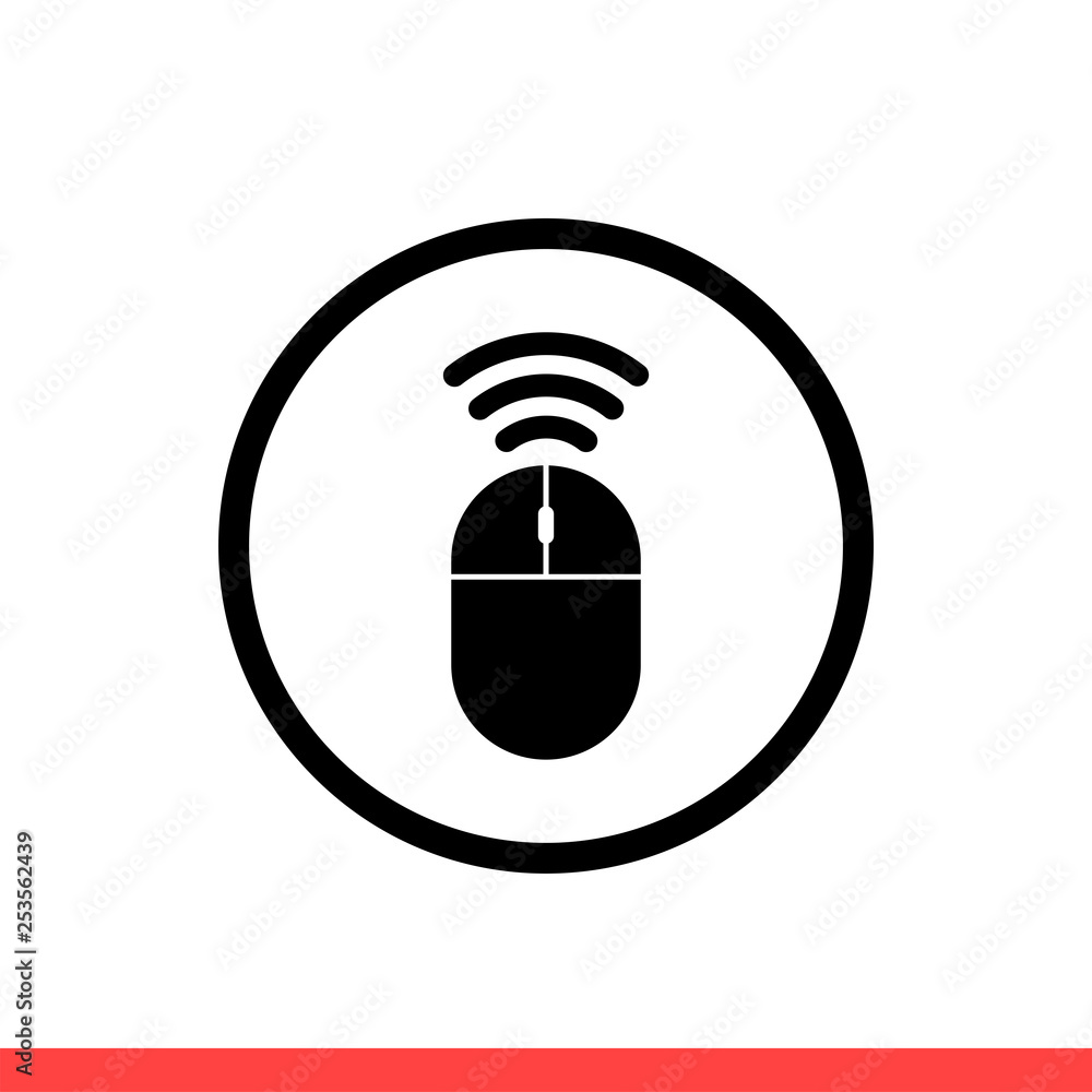 Poster mouse vector icon, computer device symbol. simple, flat design for web or mobile app