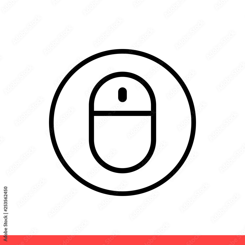 Poster mouse vector icon, computer device symbol. simple, flat design for web or mobile app