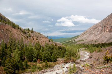The views of the Altay mountains (Aktru)