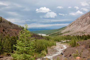 The views of the Altay mountains (Aktru)