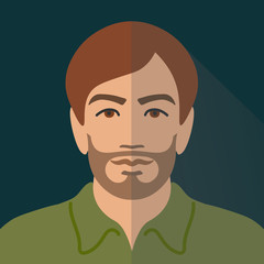 yang modern boy flat material design icon