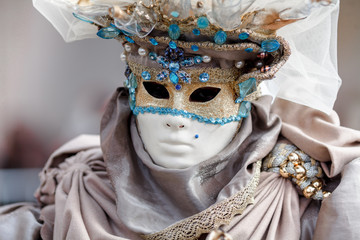 Venice carnival costume and mask