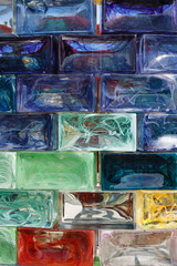 A glass brick wall background