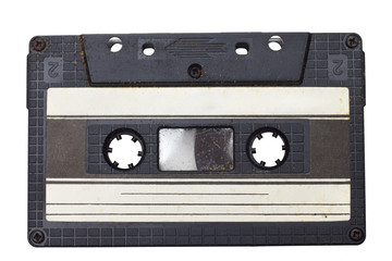 retro audio cassette tape isolated