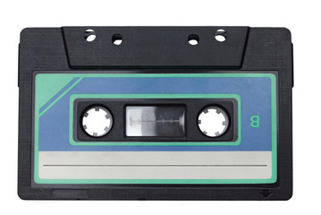 retro audio cassette tape isolated