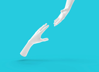 Helping Hands Concept, 3D Render,