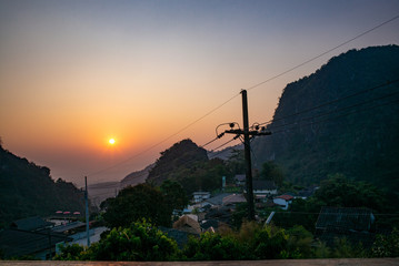 Morning sun in Chiang Rai Thailand