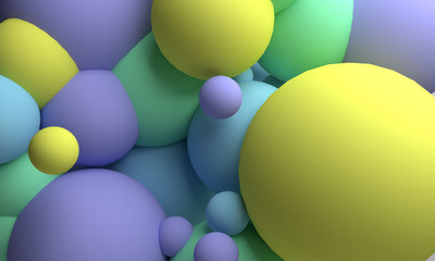 3d illustration background with spheres