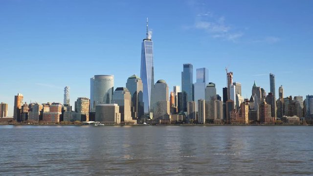 Beautiful view of Lower Manhattan in New York City United States