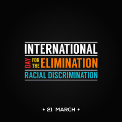 International Day For The Elimination Of Racial Vector Design