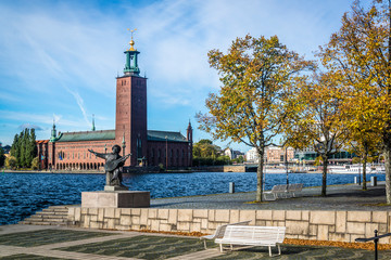 Stockholm City Hall, an example of national romanticism in architecture, Stockholm, Sweden