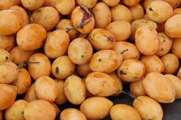 Thai plango fruit or marian plum at street food