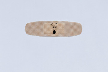 adhesive bandage isolated on white background