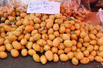 Thai plango fruit or marian plum at street food