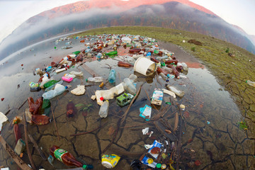 Plastic trash - low culture of people
