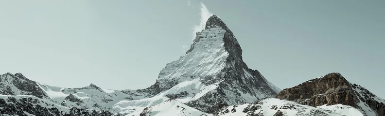 Fotobehang Panorama Matterhorn, Wallis, Zwitserland © Brilliant Eye