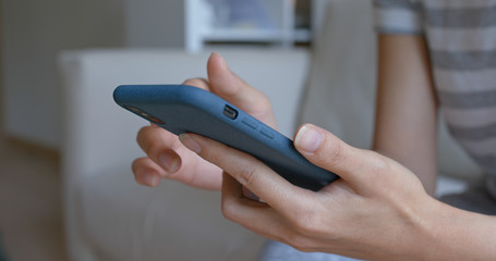 Woman use of cellphone