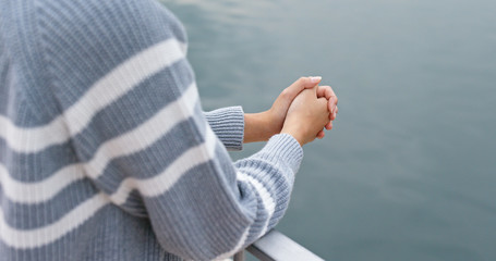 Woman feel nervous tired state