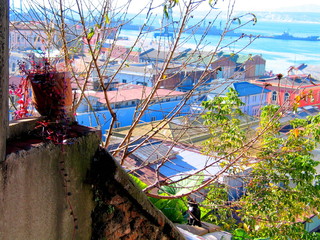 Valparaiso. Colorful city of Chile. South America