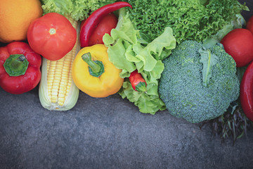 Fresh organic vegetables.