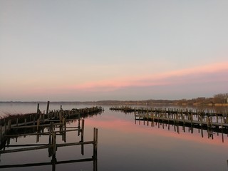 Zwischenahner Meer - Stege bei Abendstimmung