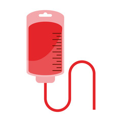 Blood bag symbol isolated