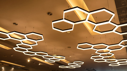 interior modern light in shopping mall