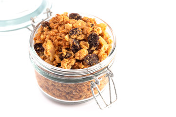 Grain Free Granola made of Coconut and Dried Fruit Perfect for a Paleo Diet Plan