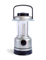LED camping lamp lantern isolated on white background. This has clipping path.
