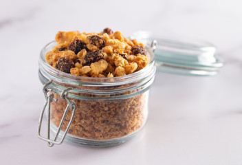 Grain Free Granola made of Coconut and Dried Fruit Perfect for a Paleo Diet Plan
