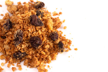 Grain Free Granola made of Coconut and Dried Fruit Perfect for a Paleo Diet Plan