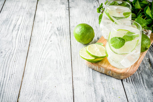 Summer sour cocktail mojito