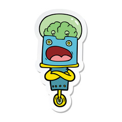 sticker of a cartoon robot