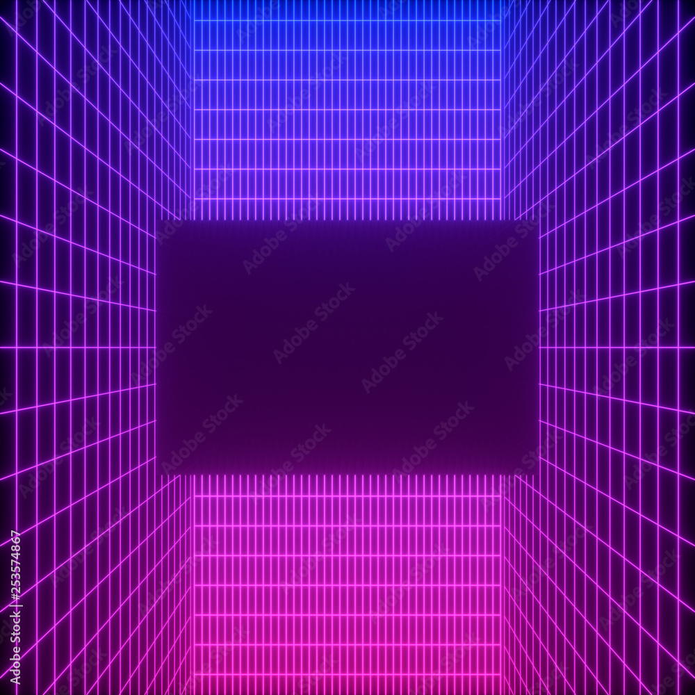 Poster abstract background with a colorful dynamic grid.