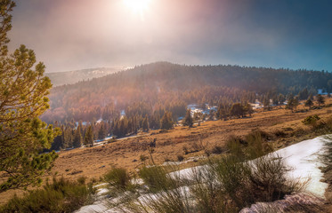 Parc naturel régional des Pyrénées Catalane depuis le Col de Jau,Occitanie.