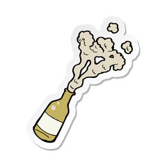 sticker of a cartoon water bottle