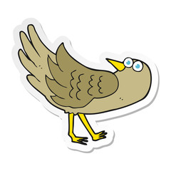 sticker of a cartoon bird