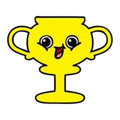comic book style cartoon trophy