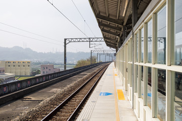 Fototapeta premium The railway of Tai'an, Miaoli, Taiwan