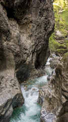white water through alp canyon