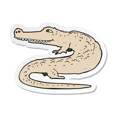 sticker of a cartoon alligator