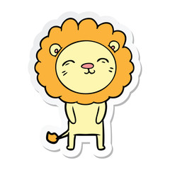 sticker of a cartoon lion